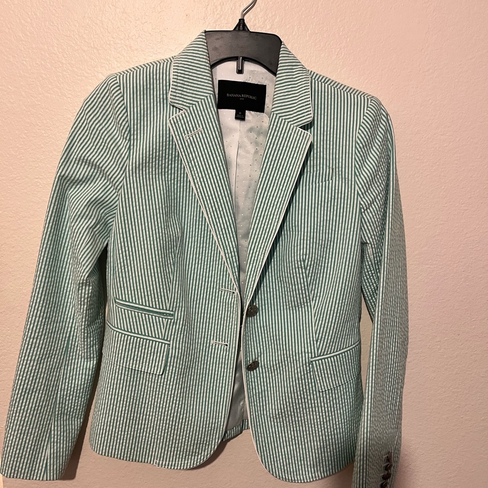 Banana Republic blazer.  Teal color.  Size 0